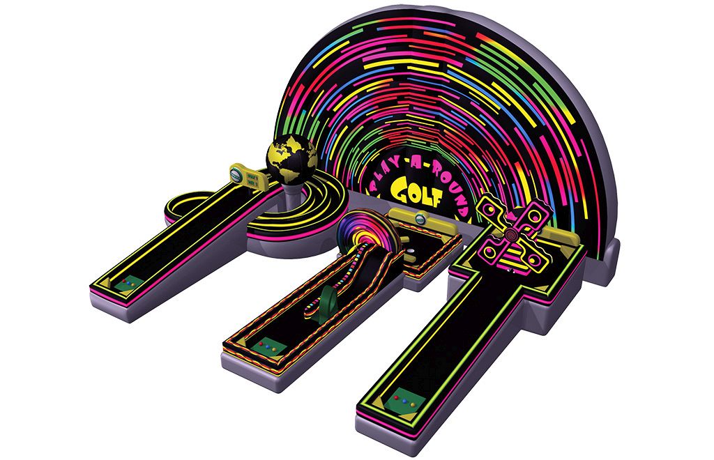 Play-A-Round Golf™ Blacklight 3-Hole Inflatables